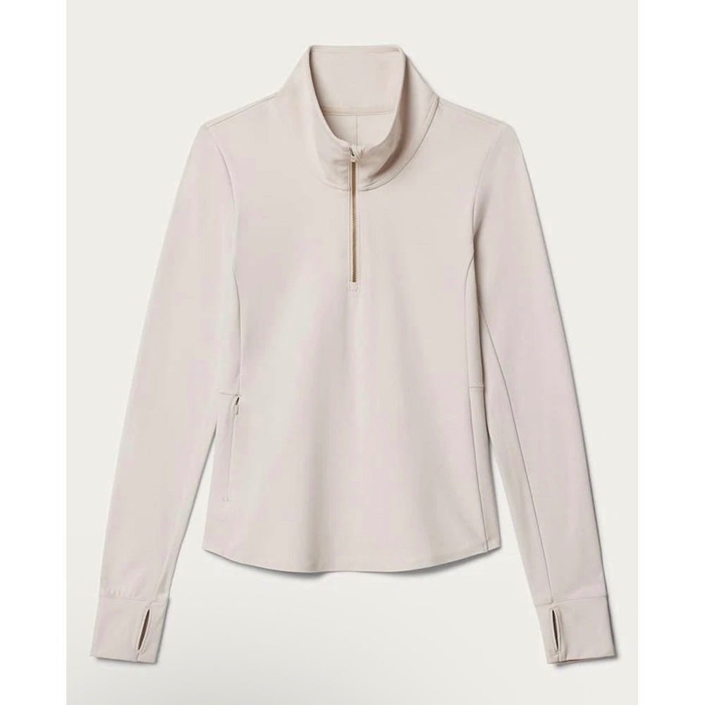 Rhone Course to Court Quarter Zip Pullover Womens Medium Sand Sporty Activewear